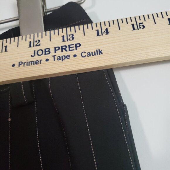 H&M Vintage Trousers 4 Black Striped Flare Leg Business Casual Academia Work - Picture 10 of 14